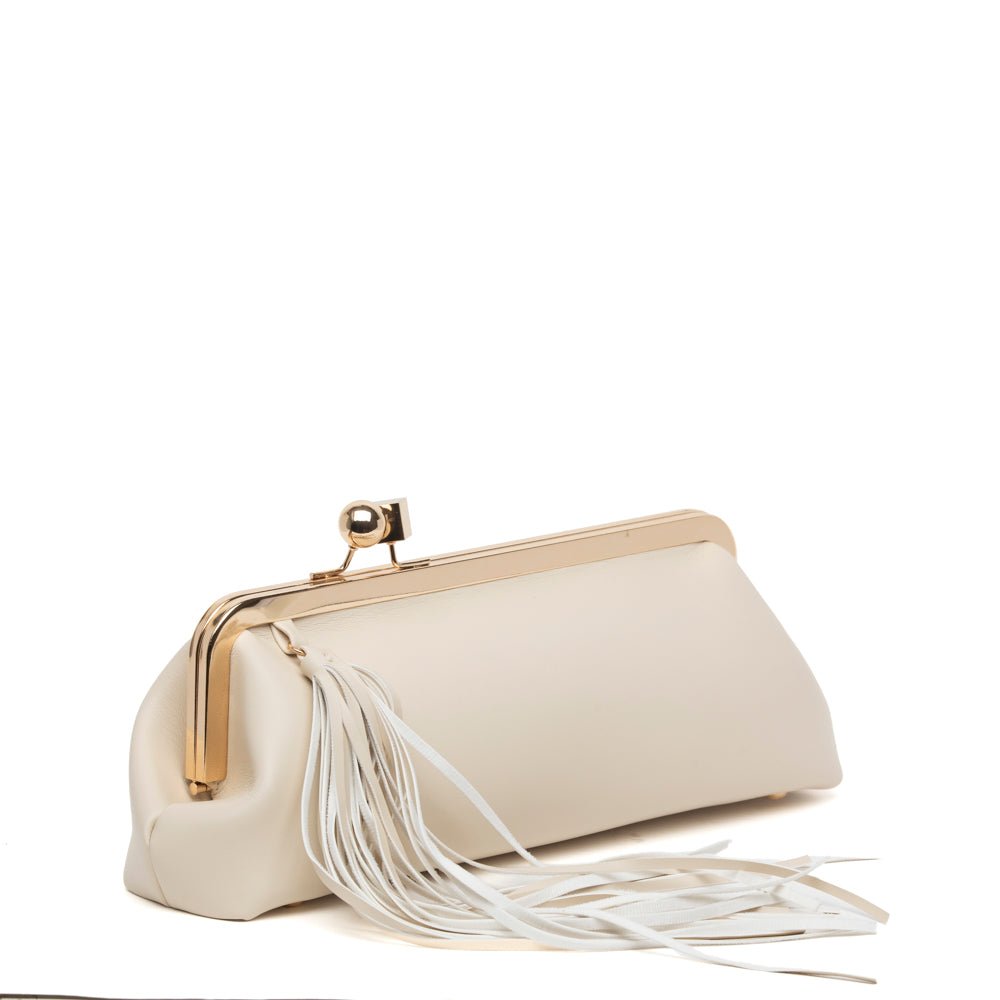 Clutch a baguette in ecopelle burro. - TreemmeCreazioni