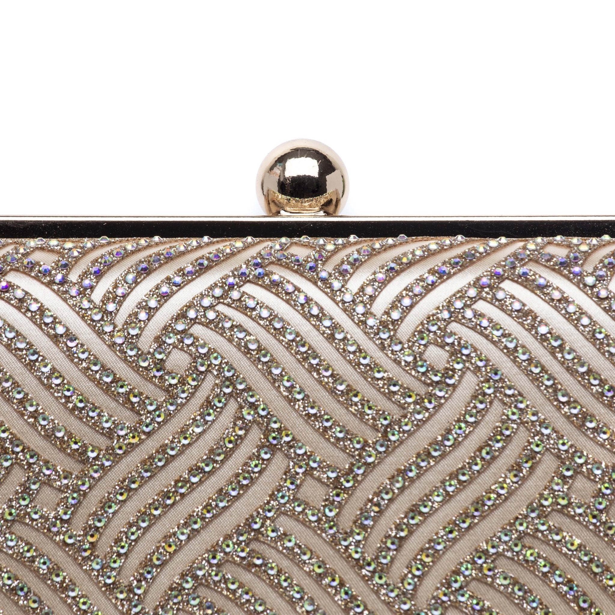 Clutch elegante in glitter platino. - TreemmeCreazioni