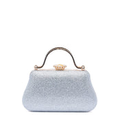 Clutch gioiello argento con manico cristallo - TreemmeCreazioni