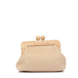 Clutch in rafia color sabbia