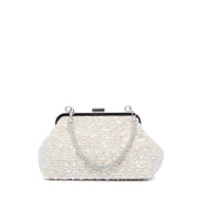 Clutch in tessuto color champagne con paillettes - TreemmeCreazioni