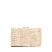 Clutch rigida in rafia cerata burro - TreemmeCreazioni