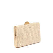 Clutch rigida in rafia cerata burro - TreemmeCreazioni