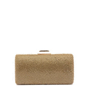 Clutch rigida in tessuto brillantinato platino - TreemmeCreazioni