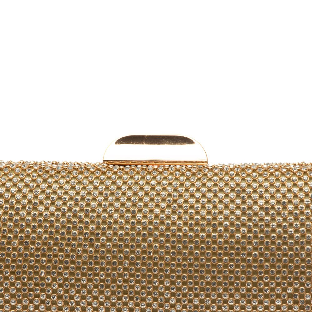 Clutch rigida in tessuto brillantinato platino - TreemmeCreazioni