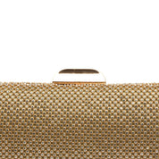 Clutch rigida in tessuto brillantinato platino - TreemmeCreazioni