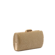 Clutch rigida in tessuto brillantinato platino - TreemmeCreazioni