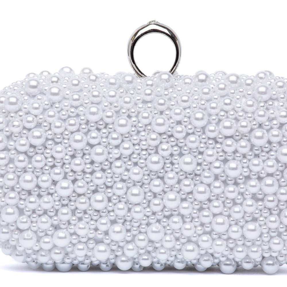 Clutch Sposa in perle bianche. - TreemmeCreazioni