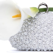 Clutch Sposa in perle bianche. - TreemmeCreazioni
