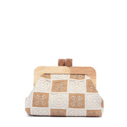 Clutch stile macramè burro e beige - TreemmeCreazioni