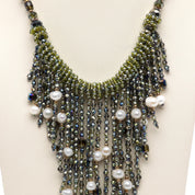 Collana a grappolo con pietre verdi. - TreemmeCreazioni