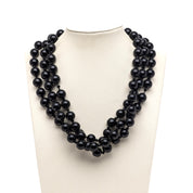 Collana con filo unico di perle nere. - TreemmeCreazioni