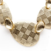 Collana effetto pietra colore oro. - TreemmeCreazioni