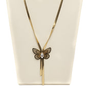 Collana lunga con farfalla. - TreemmeCreazioni