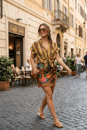Completo camicia e gonna marrone - TreemmeCreazioni