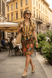 Completo camicia e gonna marrone - TreemmeCreazioni