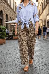 Completo camicia e pantalone animalier