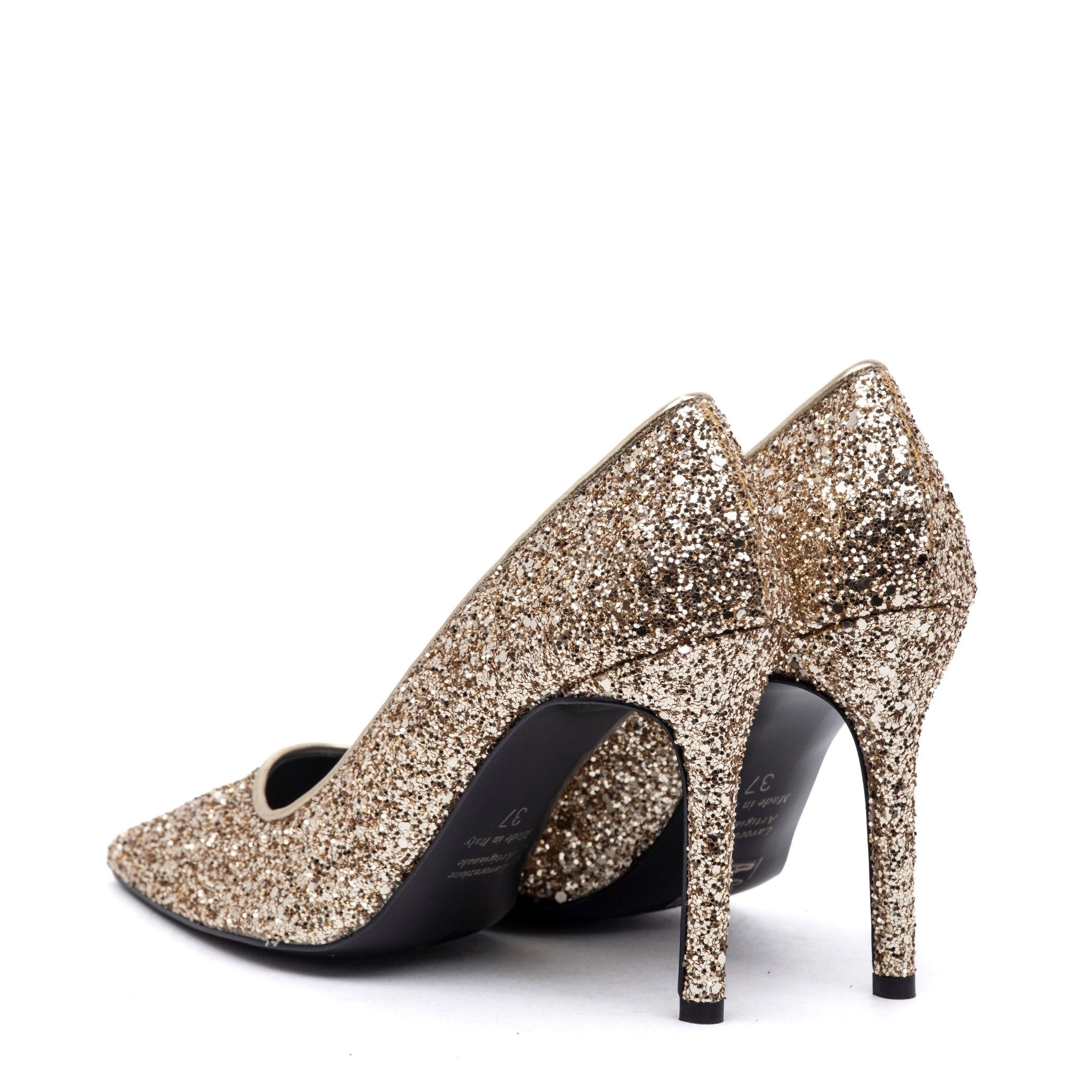 Décolleté in glitterone platino. - TreemmeCreazioni