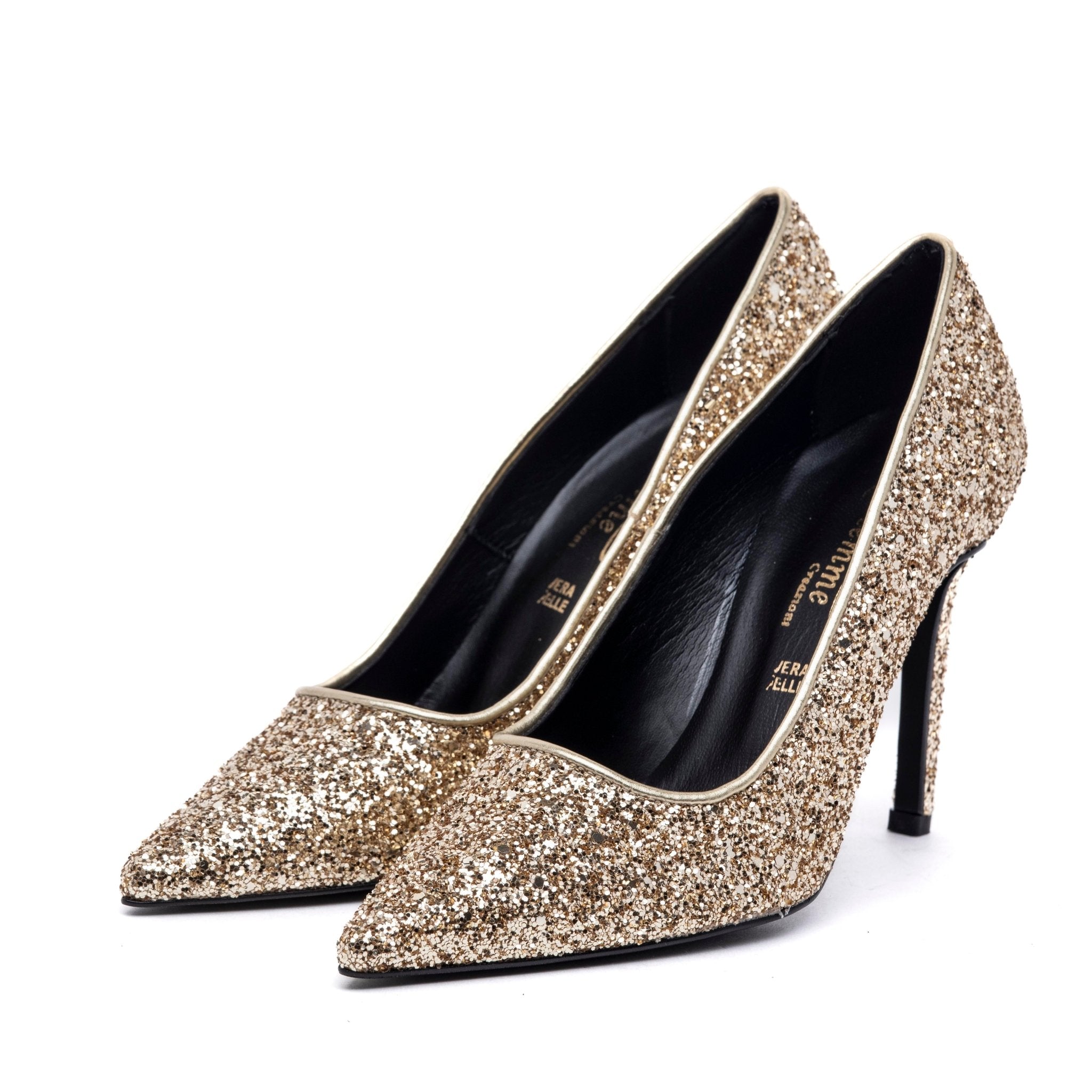 Décolleté in glitterone platino. - TreemmeCreazioni