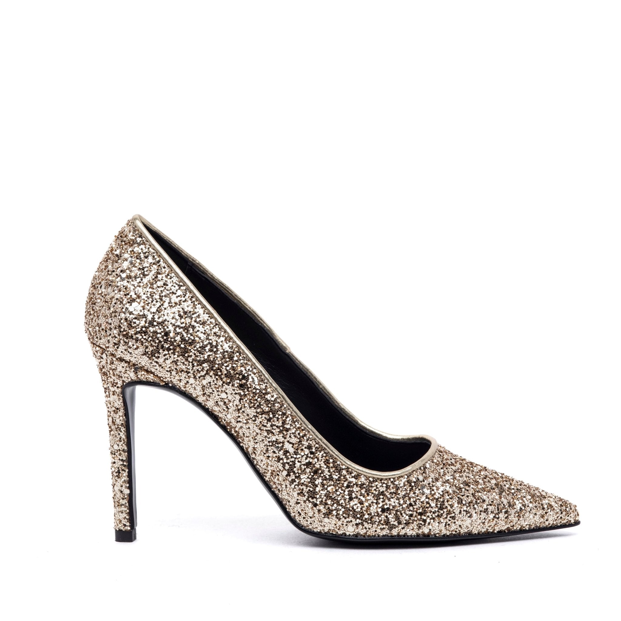 Décolleté in glitterone platino. - TreemmeCreazioni