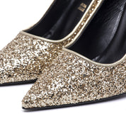 Décolleté in glitterone platino. - TreemmeCreazioni