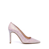 Décolleté in glitterone rosa pastello