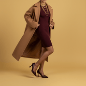 Dècolleté in liz fil bordeaux. - TreemmeCreazioni