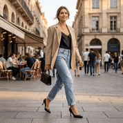 Décolleté in liz nero con scollatura a cuore - TreemmeCreazioni