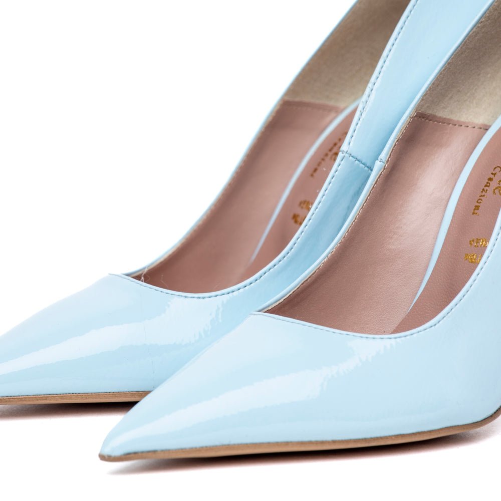 Décolleté in naplak azzurro - TreemmeCreazioni