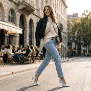 Décolleté in naplak azzurro - TreemmeCreazioni