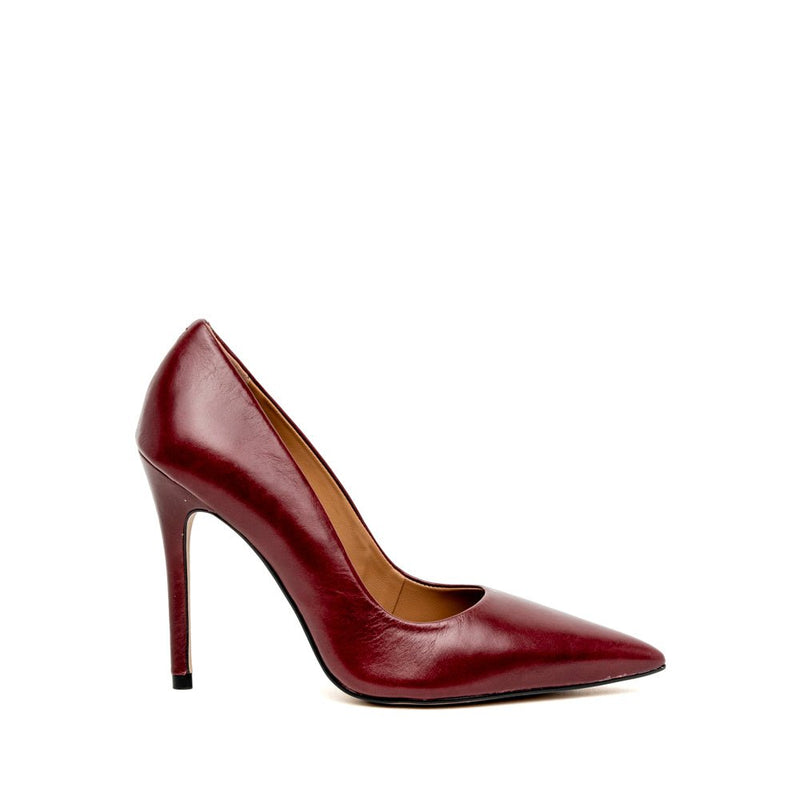 Décolleté in nappa bordeaux con forma a punta - TreemmeCreazioni