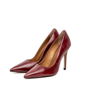 Décolleté in nappa bordeaux con forma a punta - TreemmeCreazioni
