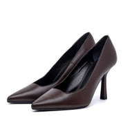 Décolleté in pelle di vitello cioccolato. - TreemmeCreazioni