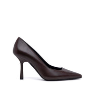 Décolleté in pelle di vitello cioccolato. - TreemmeCreazioni