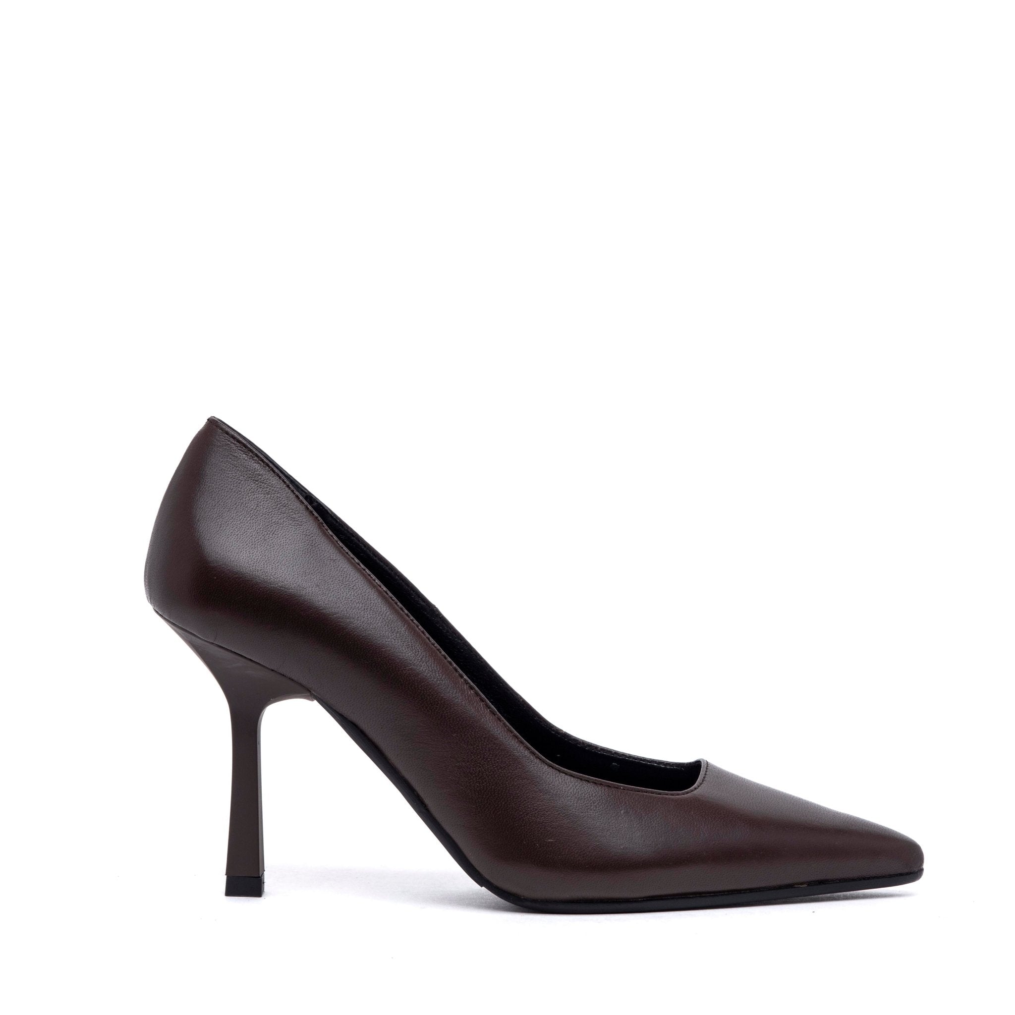 Décolleté in pelle di vitello cioccolato. - TreemmeCreazioni