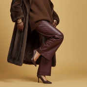 Décolleté in pelle di vitello cioccolato. - TreemmeCreazioni