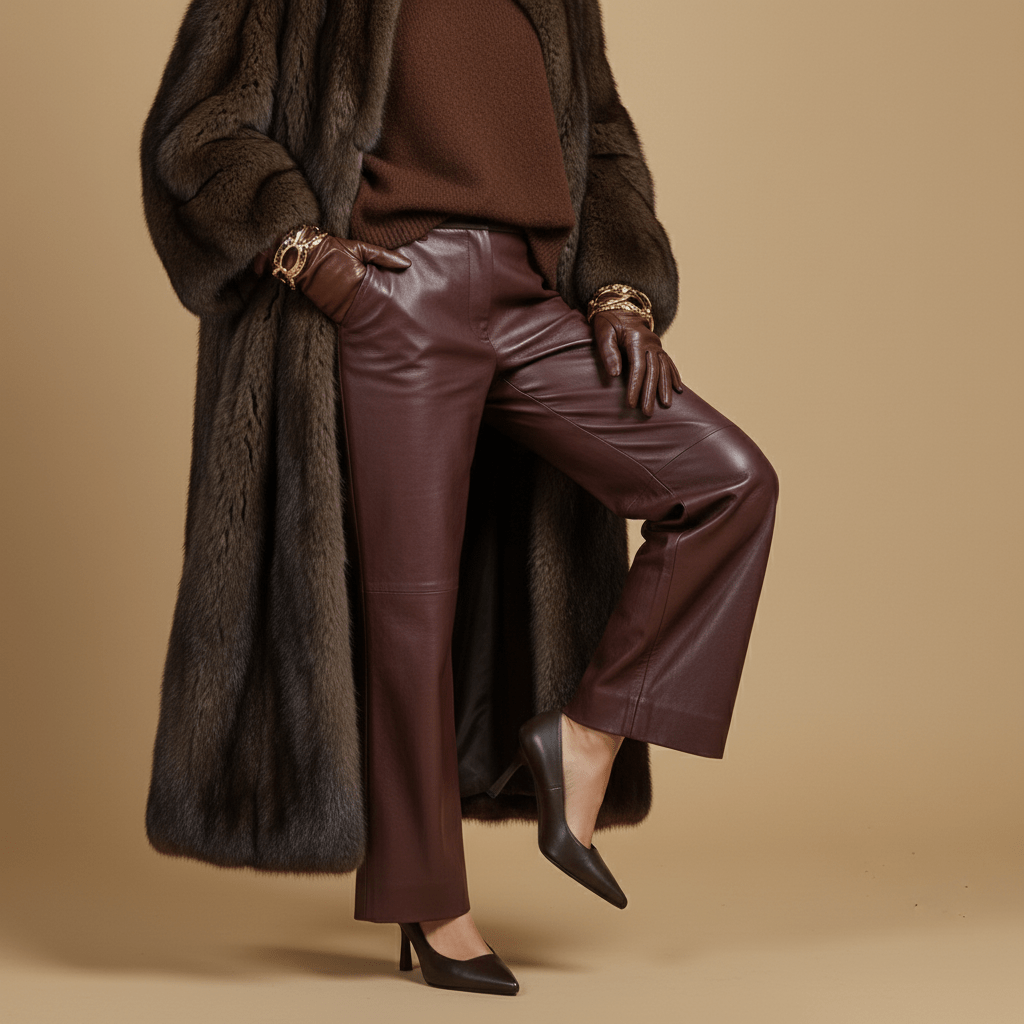 Décolleté in pelle di vitello cioccolato. - TreemmeCreazioni