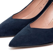 Décolleté in snegg blu navy. - TreemmeCreazioni