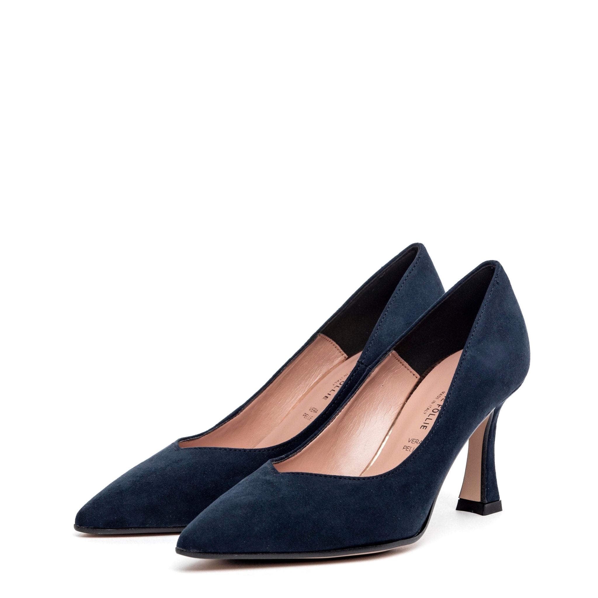 Décolleté in snegg blu navy. - TreemmeCreazioni