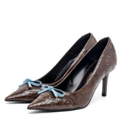 Décolleté in stampa cocco cioccolato con fiocco. - TreemmeCreazioni