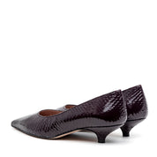 Décolleté in stampa pitonata bordeaux. - TreemmeCreazioni