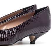 Décolleté in stampa pitonata bordeaux. - TreemmeCreazioni