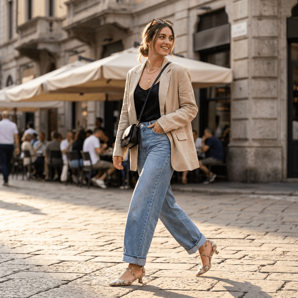 Décolleté in stampa pitone biscotto - TreemmeCreazioni