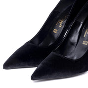 Décolleté in velluto nero con tacco. - TreemmeCreazioni