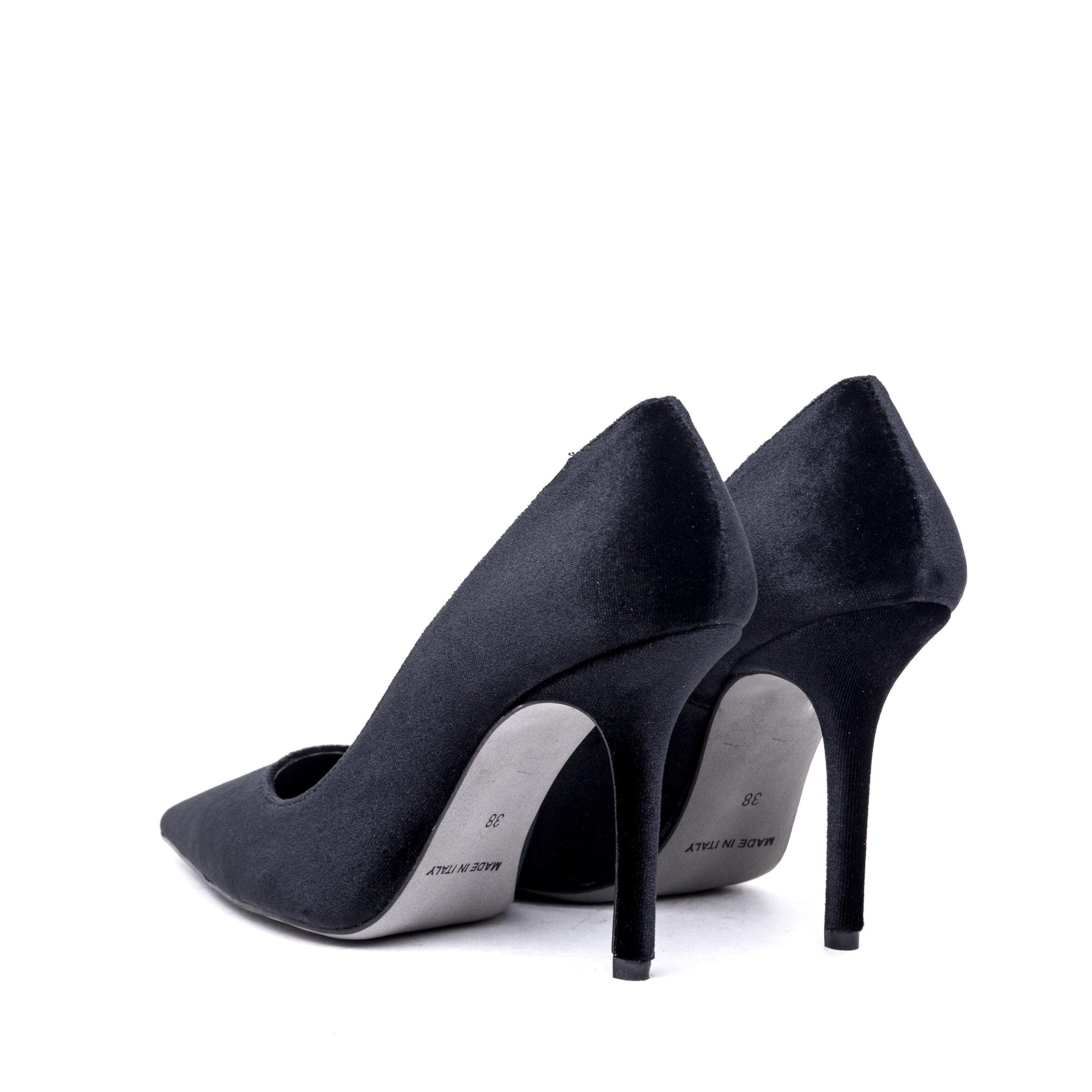 Décolleté in velluto nero con tacco. - TreemmeCreazioni