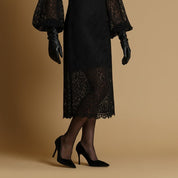 Décolleté in velluto nero con tacco. - TreemmeCreazioni