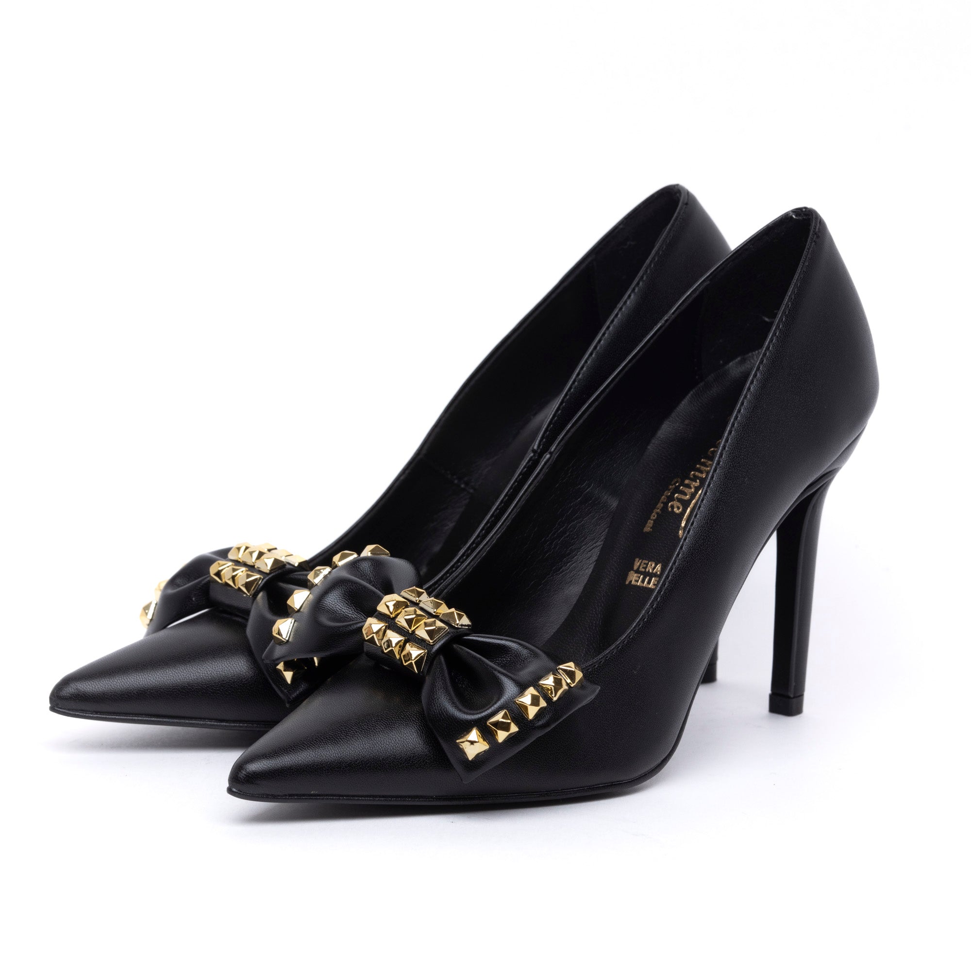 Décolleté nero con maxi fiocco. - TreemmeCreazioni