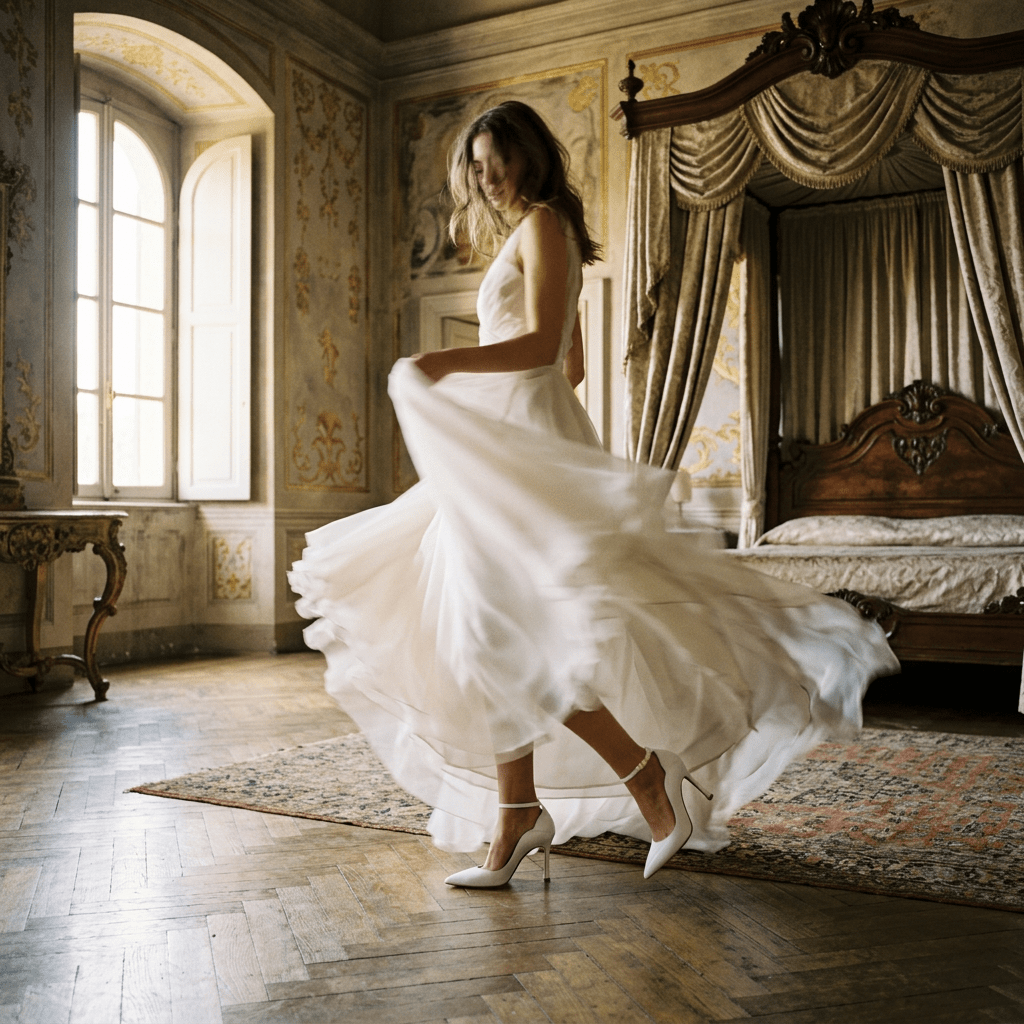 Décolleté Sposa con cinturino in caviglia. - TreemmeCreazioni