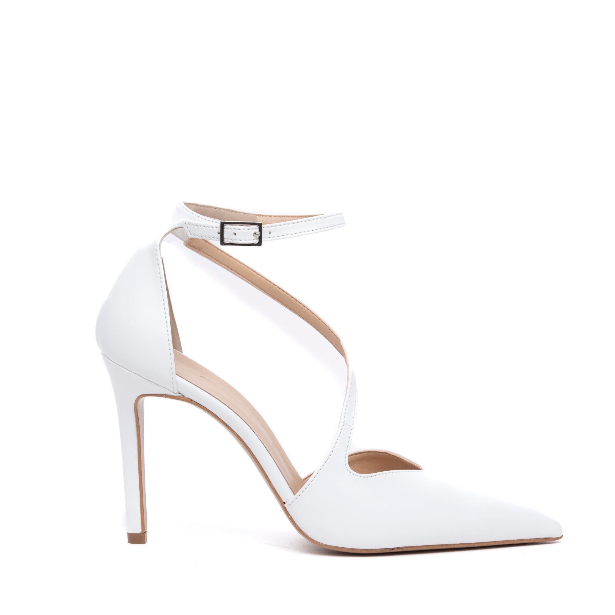 Décolleté Sposa in liz bianco con cinturino. - TreemmeCreazioni