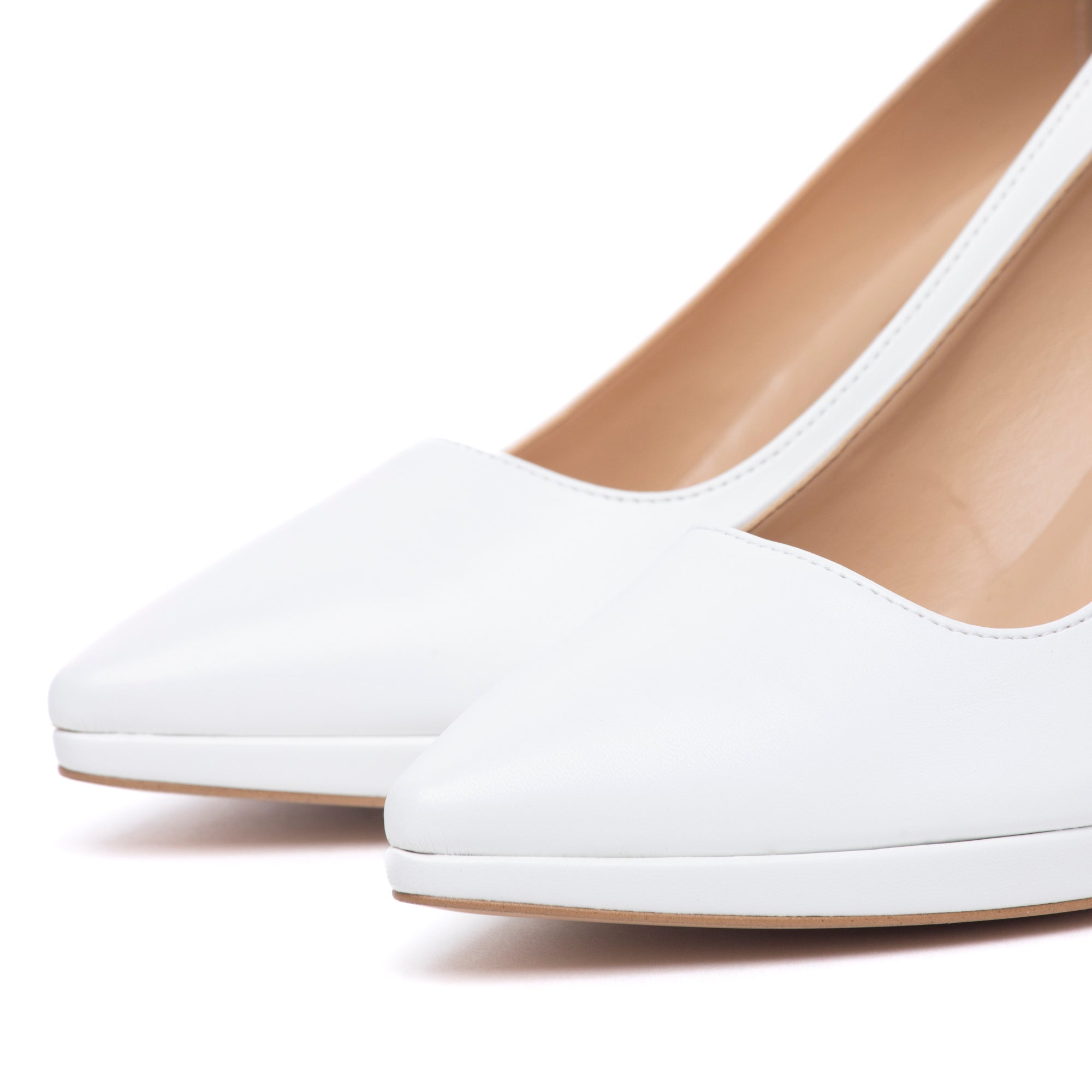 Décolleté Sposa in liz bianco con plateau. - TreemmeCreazioni